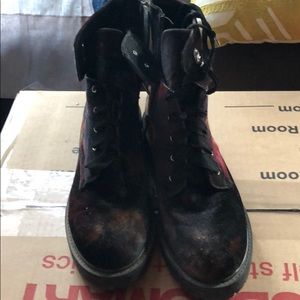 Steve Madden Floral Combat Boots
